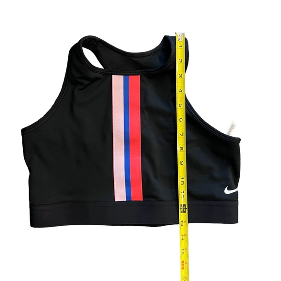 Nike Black Sports Bra Black with Stripes Size Large - Picture 7 of 11